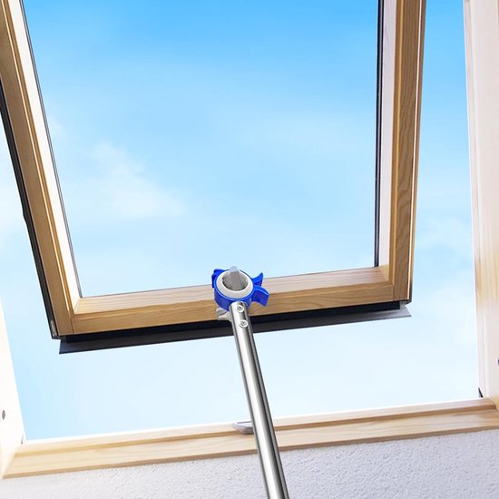Dakraam Bedieningsstang - Raamopener Stang - Hoge Ramen Openen - Verstelbare Lengte - 116 cm - Blauw — afbeelding 3