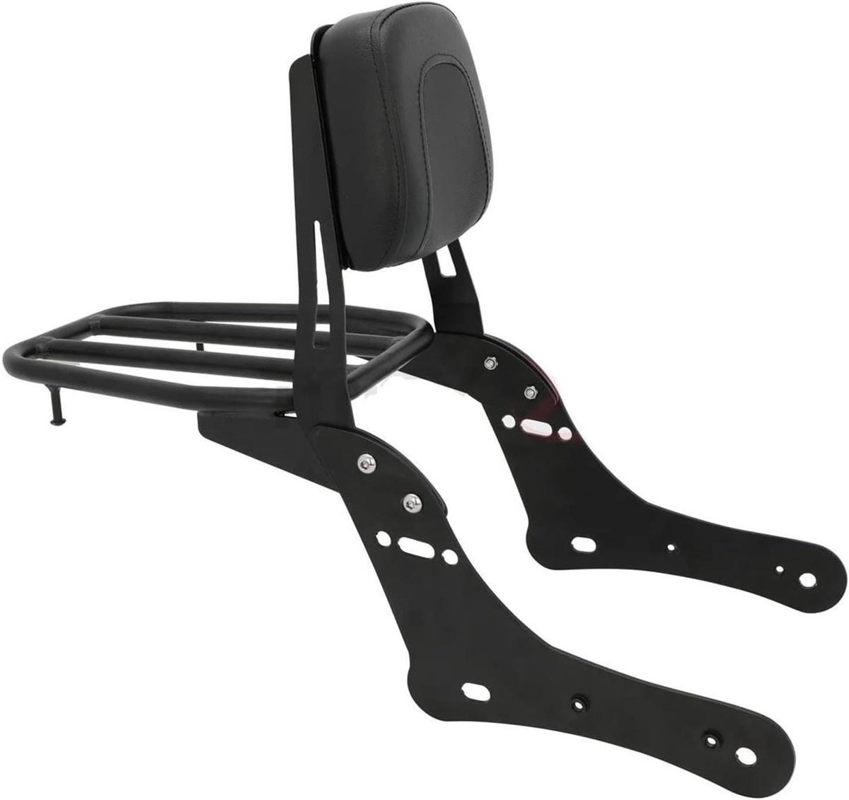 Passagiersrugleuning Motor - Motor rugsteun Sissy bar - Comfortabel rijden - Afneembaar met bagagedrager - Voor Vulcan 650 S - Zwart