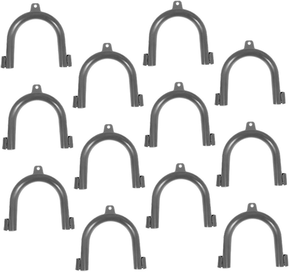 Afvoerslanggeleider Wasmachine - Slang Klem - Slang Bevestigen - Ruimtebesparend U-vorm - 12 Stuks - Lichtgrijs