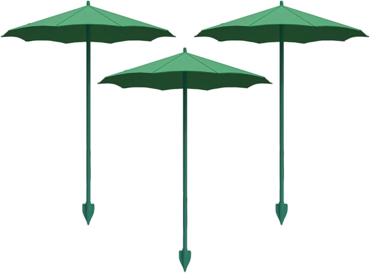 Planten Paraplu's - Zonwering Covers - Groeibescherming Planten - Verstelbare Zonwering - 3 stuks - Groen