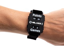 Padel Score Teller - Punten Teller Bandje voor Padel & Tennis - Scorekeeper - Scorebord - Zwart