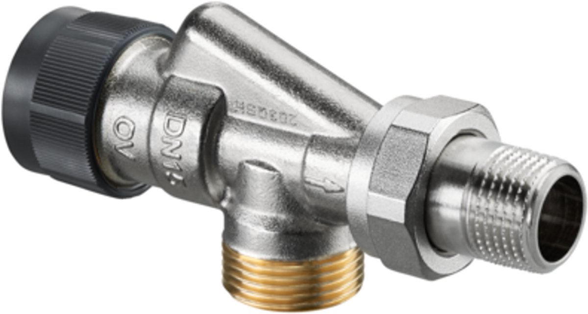 OVENTROP Axiaalventielhuis voor Regudis W-HTE aanvoertemperatuurregelmodule en Regudis W-HTF met gemengde verwarmingskring, 9010316