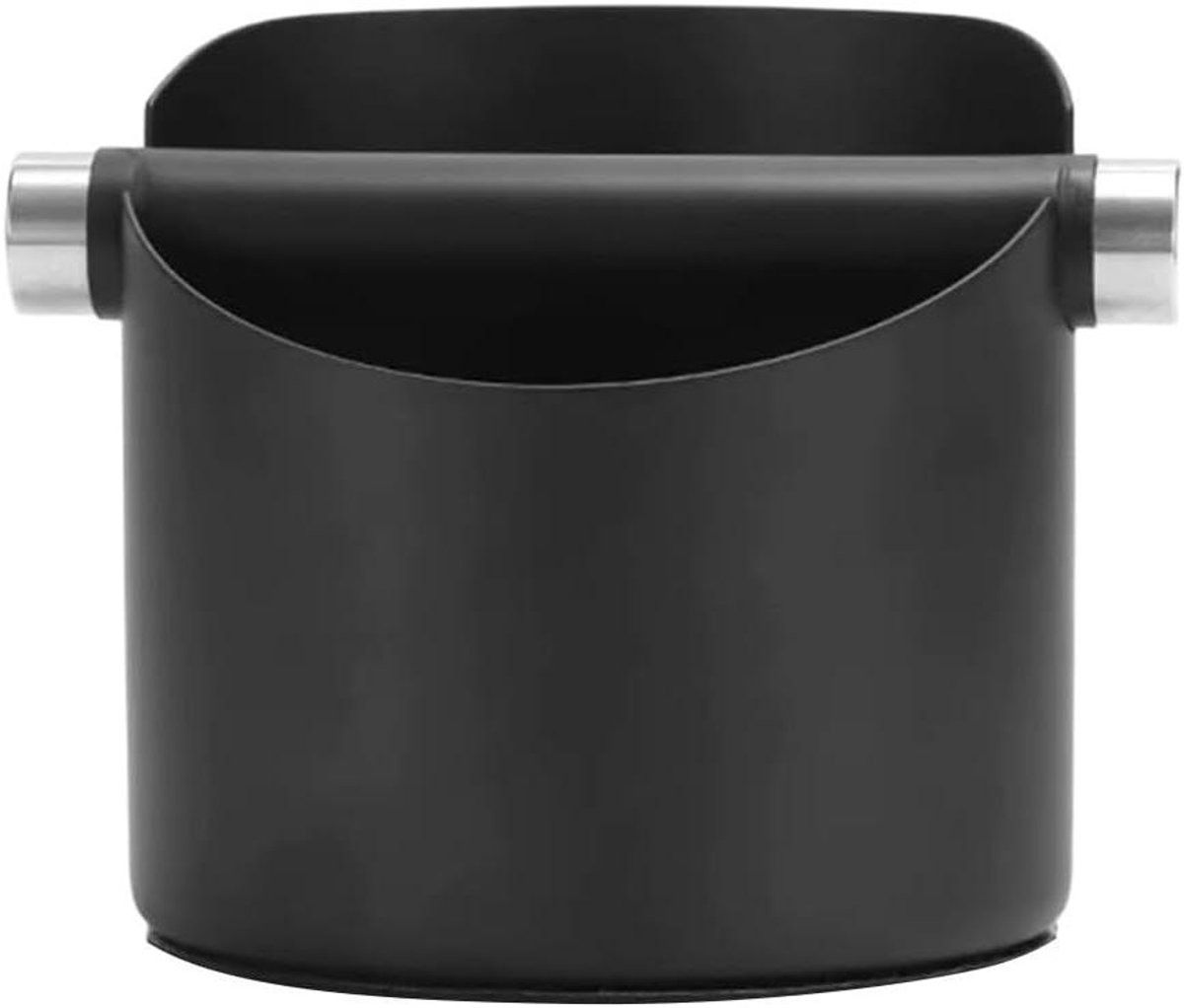 Koffiezetbak Roestvrij Staal - Koffiedik Bak - Koffiebereiding Thuis - Antislip Bodem - 15 x 15 x 11 cm - Zwart