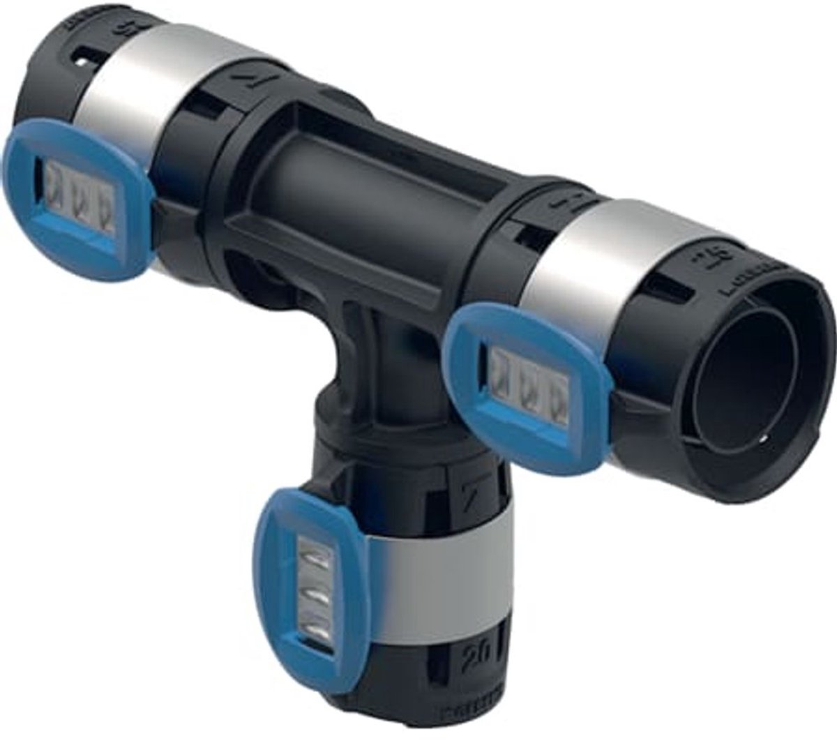 Geberit FlowFit verloop T-stuk PPSU d75-63-75