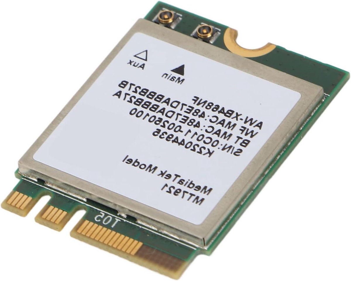 Draadloze Netwerkkaart - Wifi Adapter - Snelle Internetverbinding - 1800 Mbps Dubbel Band - NGFF M.2 - Zwart