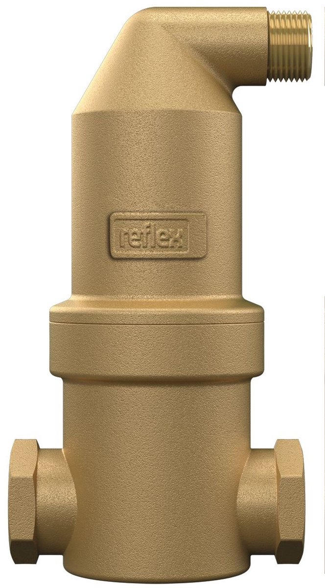 Reflex Winkelmann Reflex Exvoid A 1 1/4, microbellenafscheider met schroefdraad van messing, 110 °C, 10 bar, 9251030