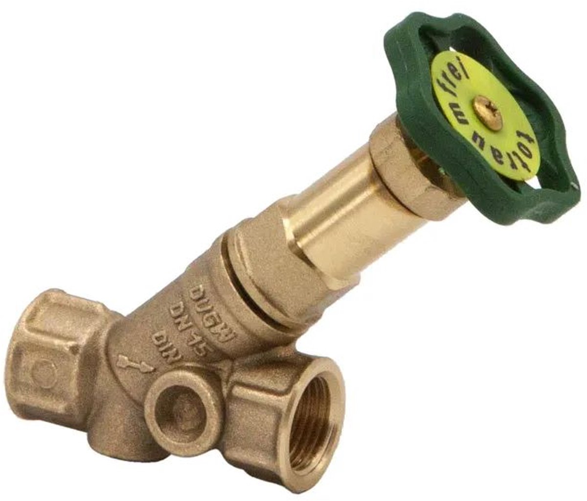 Schlösser Armaturen JS Vrijstroomventiel met mofaansluiting, zonder aftapping, met niet-stijgende spindel, DN15, binnendraad 1/2'', DVGW gekeurd, 0015251500001
