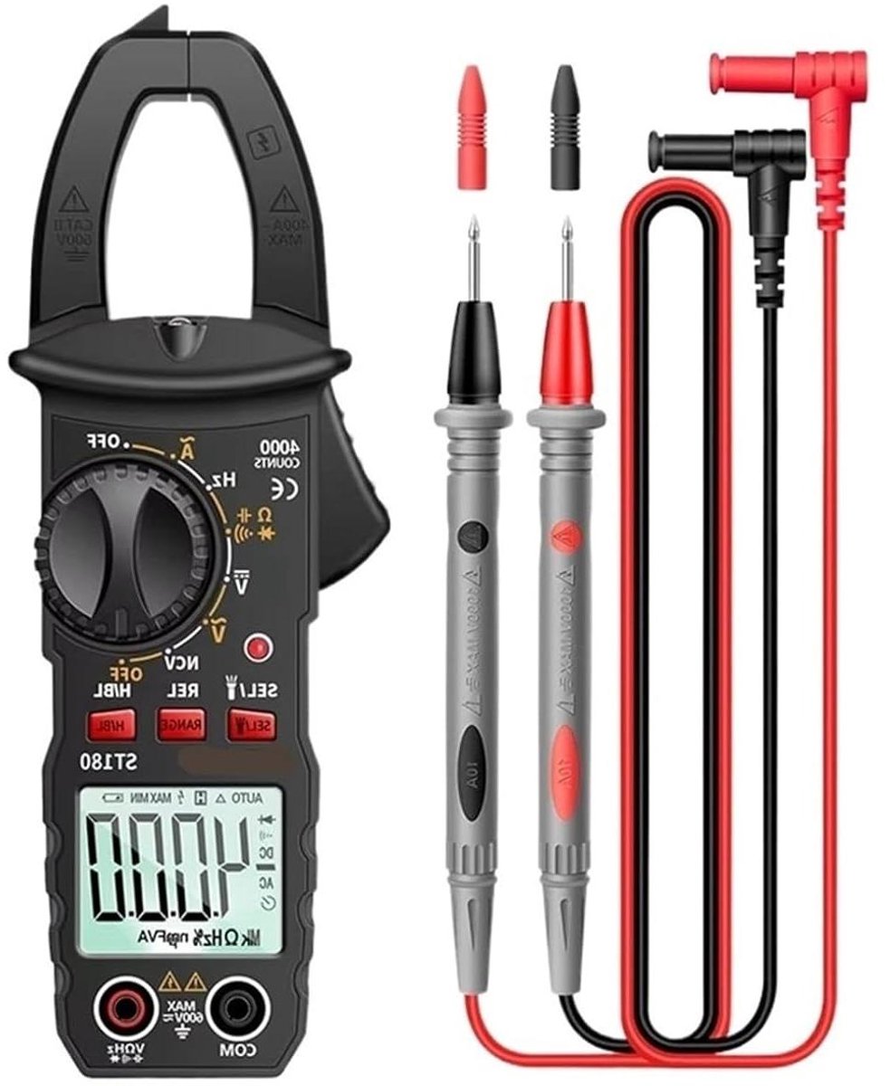 Digitale Stroomtang - Ampèremeter Multimeter - Elektrische Tests - 4000 Counts Display - 400 A Bereik - Zwart