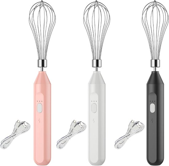 Elektrische Mixer - Draadloze Klopper - Keuken Koken - 3 Snelheden Instelbaar - USB Oplaadbaar - Zwart — afbeelding 4