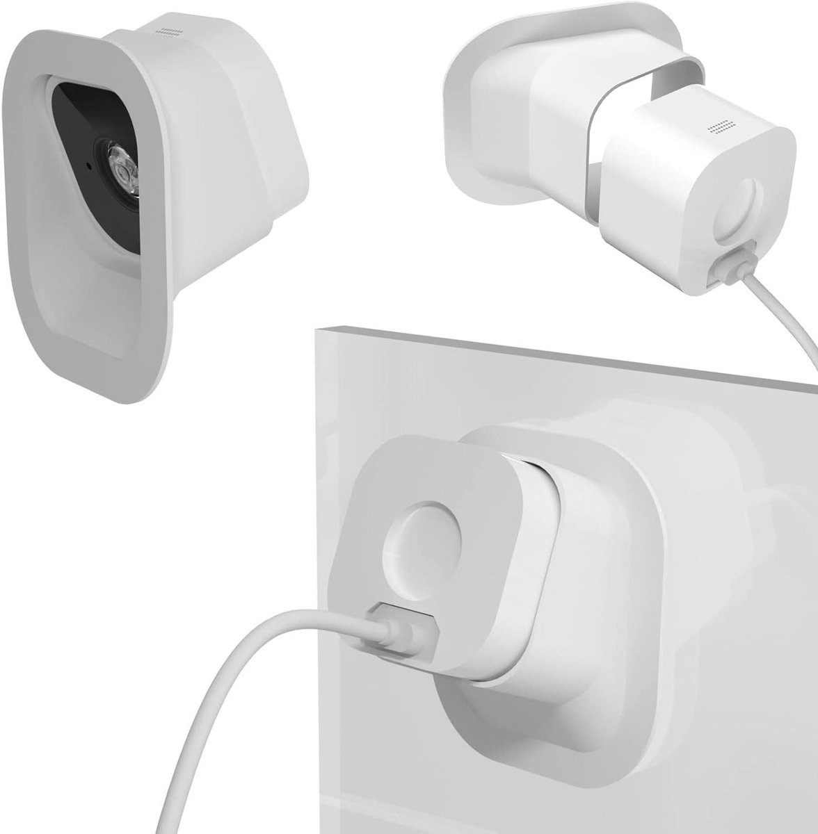 Raammontagebeugel - Camera houder - Beveiliging verbeteren - Vaste 20 graden hoek - 2 stuks - Wit