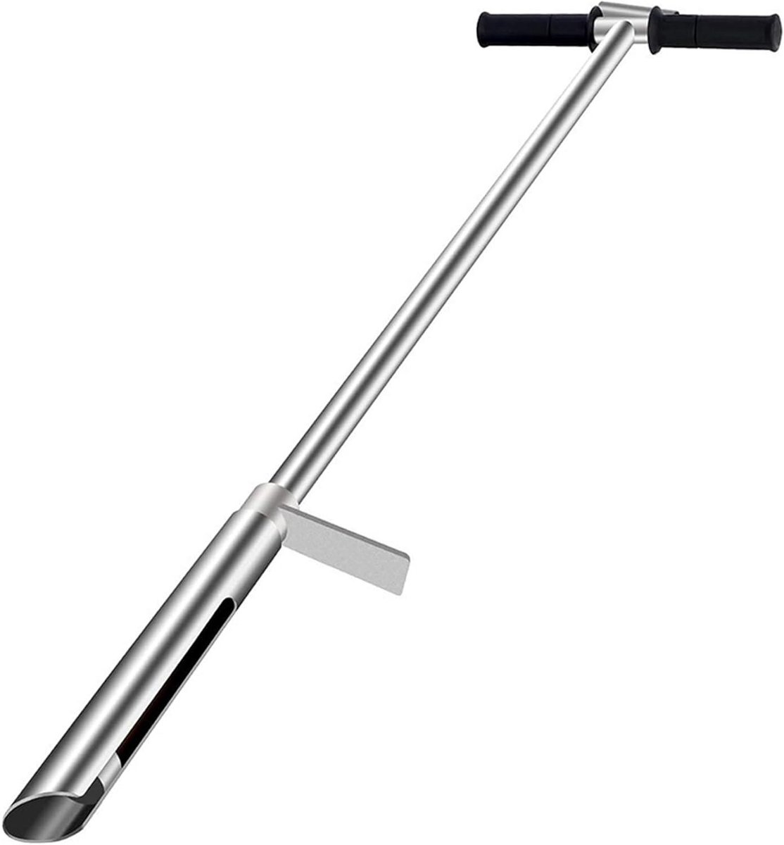 Bodemmonstersonde - Grondtester - Plantenverzorging - Met voetpedaal - 106 cm - Zilver