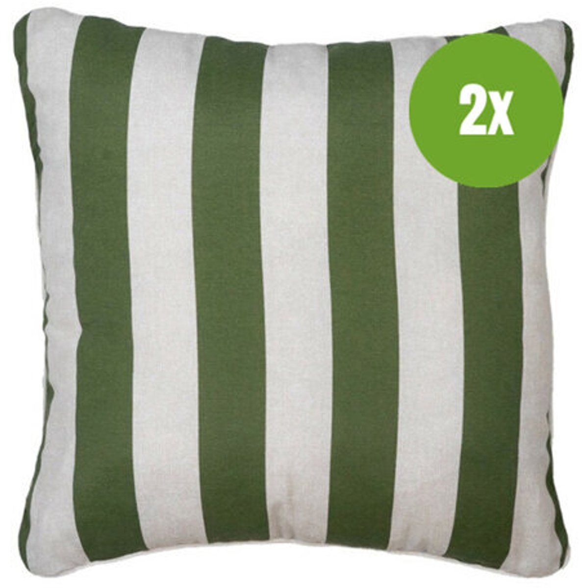 Sierkussen paspel ca.50x50cm Amora green 2 stuks