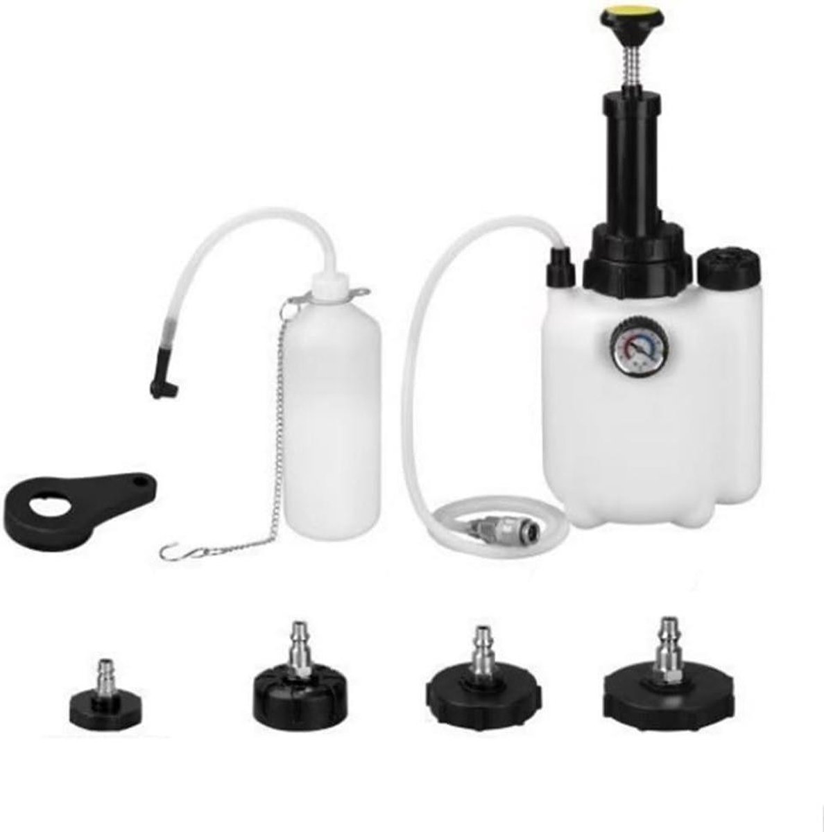 3L Auto Remvloeistof Fles Vacuümpomp Druk Ontluchter Vacuümpomp Handmatige Remontluchting Set met 1L Olie Fles Remvloeistof
