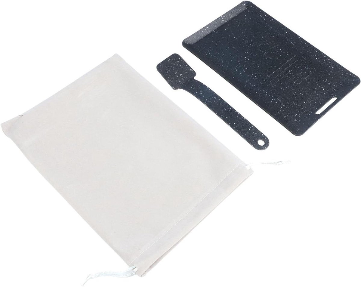 Opvouwbare grillplaat Outdoor kookplaat Kamperen en buiten koken Instelbare temperatuur 13.2 x 19.7 cm Zwart