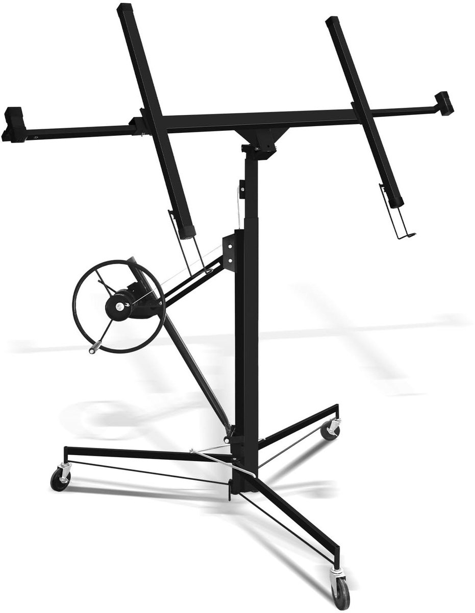 Plaatlift XXL - Gipsplaatlift Montagehulp - Gipsplaten Monteren - Inklapbaar - 140-350 cm - Grijs