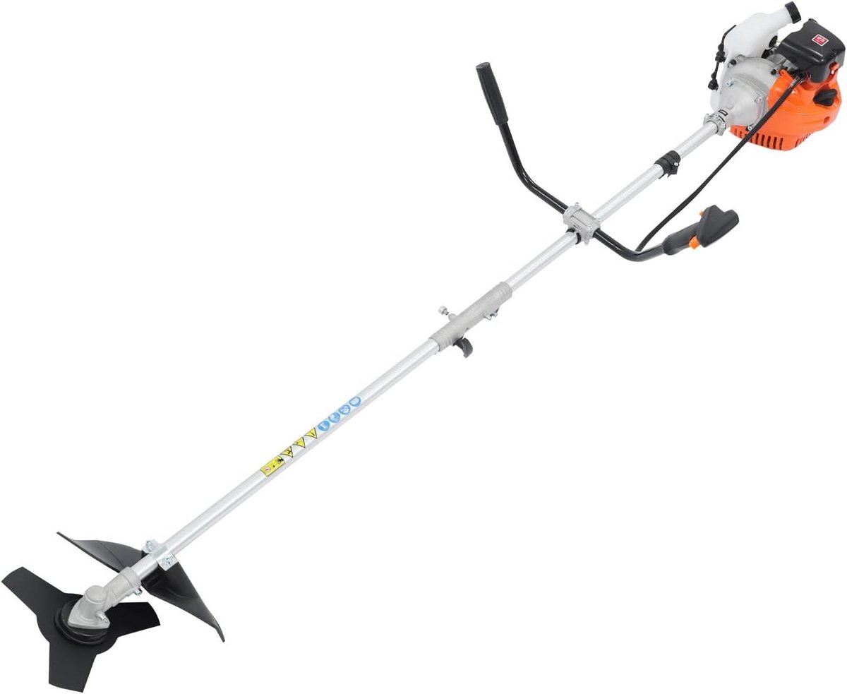 Benzine Grastrimmer - Bosmaaier Krachtig - Tuinonderhoud Uitvoeren - Verschillende Trimmerkoppen - 1.2 Liter Tank - Oranje Zwart