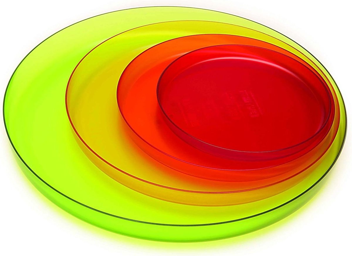 Stapelbare Borden - Dinerborden Set - Maaltijden Serveren - Vaatwasser Magnetronbestendig - 4 Maten - Multicolor
