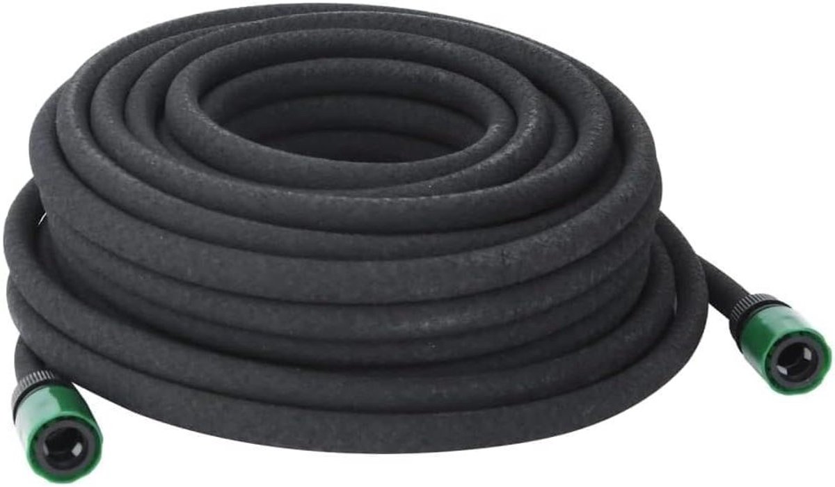 Tuinslang Rubber - Wateringsslang Irrigatieslang - Gazon Besproeien - Flexibel Duurzaam Materiaal - 25 m - Zwart