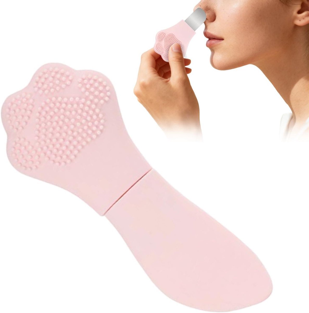 Poriënschraper, Handmatig Siliconen Schattig Huidreinigingsgereedschap, Neusschraper Spatel Poriën Gezichtsscrub, Voor Reiniging En Na Make-up Vrouwen Voorhoofd Neus
