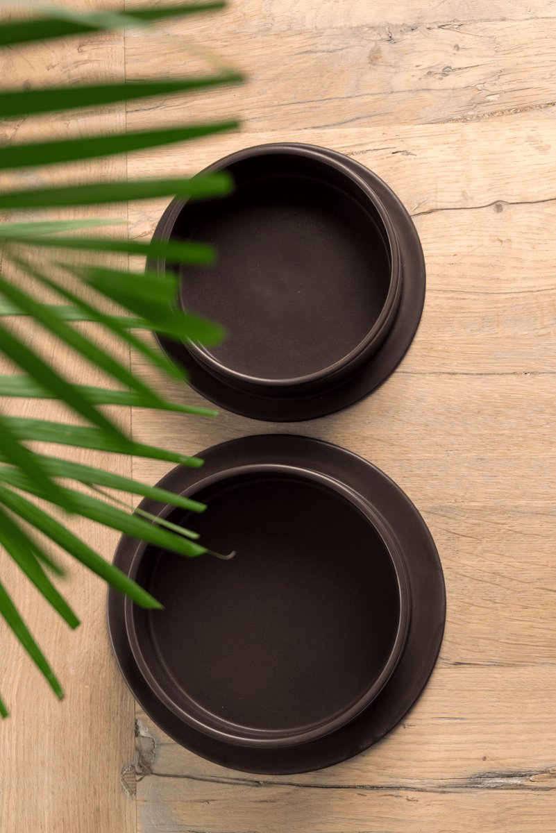 Voerbak chocolate L - Voerbak hond - Drinkbak hond - Voerbak hond keramiek - Waterbak hond - Eetbak hond - Dog bowl - Voederbak hond - Voerbak - Trimmi