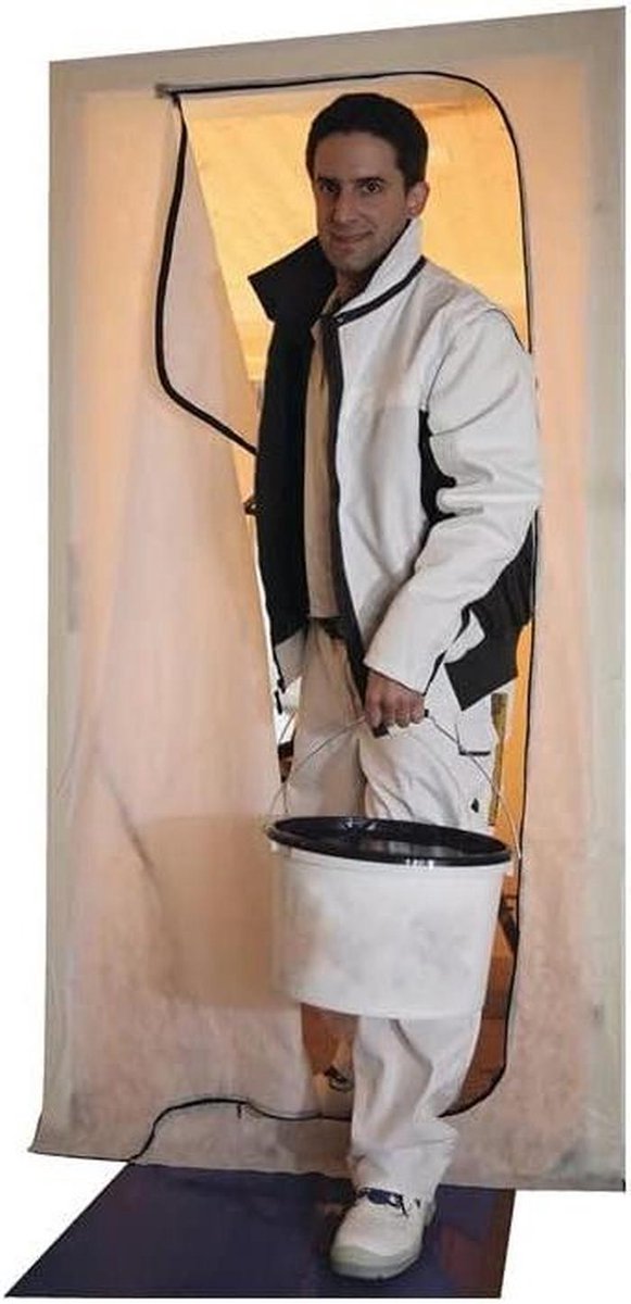 Stofvrije Deur - Afdekdoek Barrière - Binnenwerk Afschermen - Ademend Vlies - 2.2x1.1 m - Wit