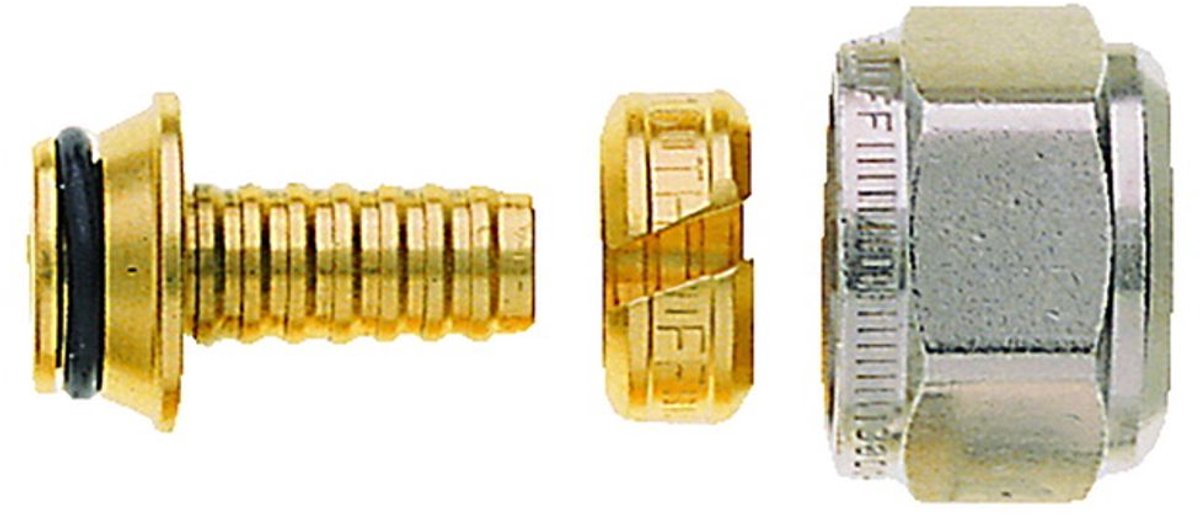 Heimeier klemkoppeling 3/4 inchmoer- 16x2mm. vpe Vernikkeld