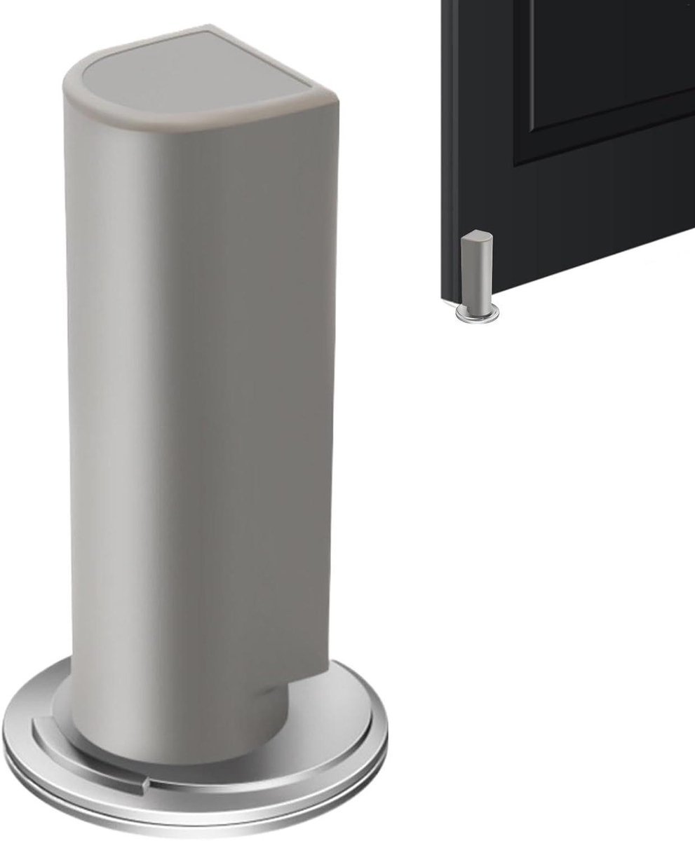 Deurstopper Vloer - Deurhouder Metaal - Stil Huis - Zonder Boren - 8x6.2x6.2 cm - Grijs