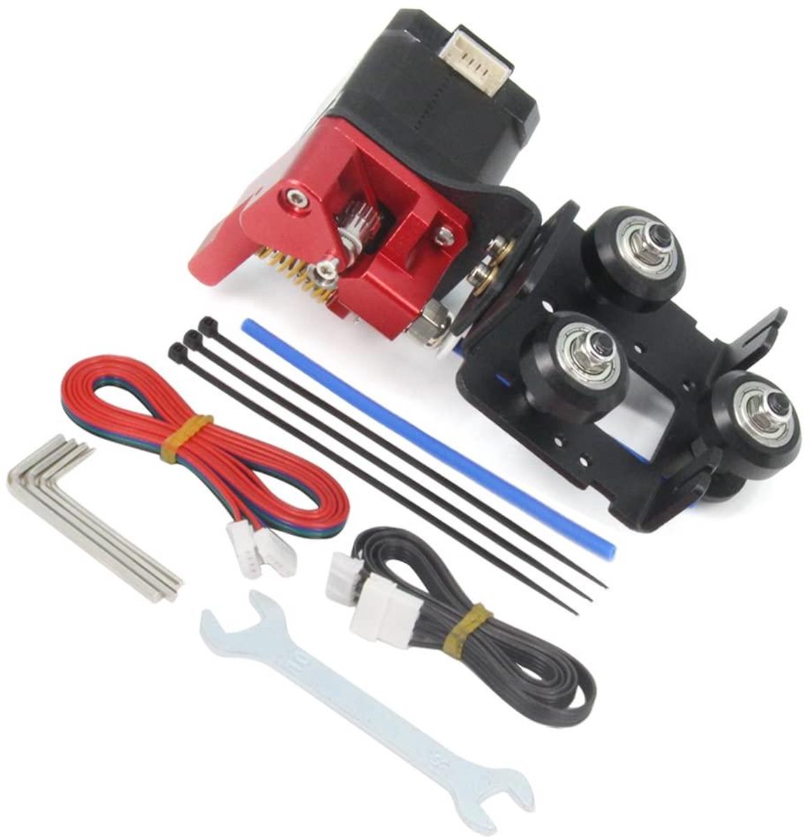 Upgrade directe aandrijfplaat met dubbele tandwiel-extruderkit met stappenmotor, alleen voor Ender 3 Neo, Ender 3 V2 Neo, Ender 3 Max Neo (plaat + dubbele extruder + motorkit)