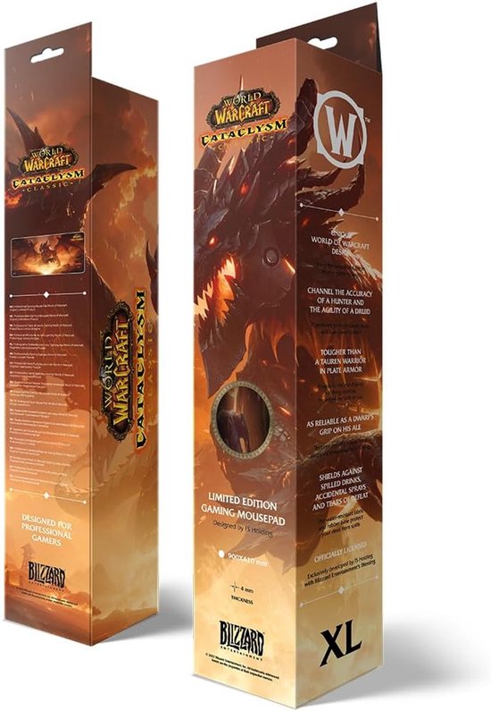 WORLD OF WARCRAFT CLASSIC Gaming Mousepad - Cataclysm Deathwing (XL - 90 x 42 x 0,4 cm) — afbeelding 5
