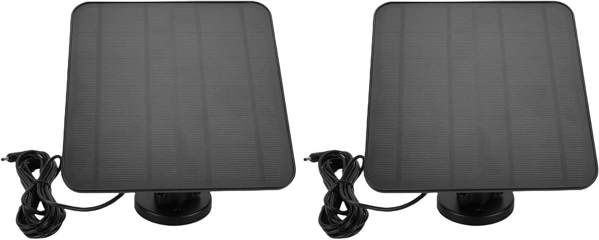 Zonnepaneeloplader - Camera oplader - Buitenbeveiliging - IP65 waterdicht ontwerp - 98ft kabel - Zwart
