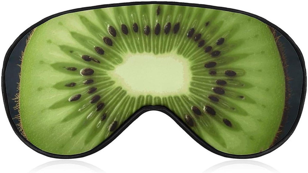 Kiwi Slice Oogmasker Slaapmasker Oogmaskers voor Slaap Slaapmaskers voor Vrouwen Mannen Slaapmasker Reizen Oogmasker Slaapmasker Verduisterend Grappig Slaapmasker Schattig Slaapmasker
