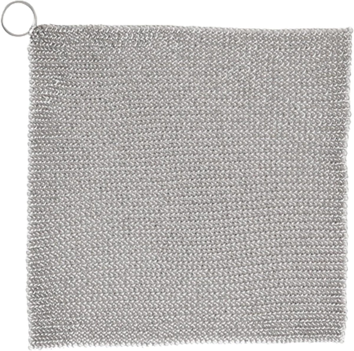 Gietijzeren Pan Schoonmaker - RVS Scrubber - Keuken Schoonmaken - Niet-kras - 20x20 cm - Zilver