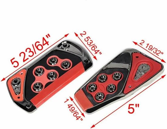 Auto Pedaal Covers - Set Antislip - Veiliger Rijden - Eenvoudige Montage - 2 Stuks - Rood — afbeelding 4