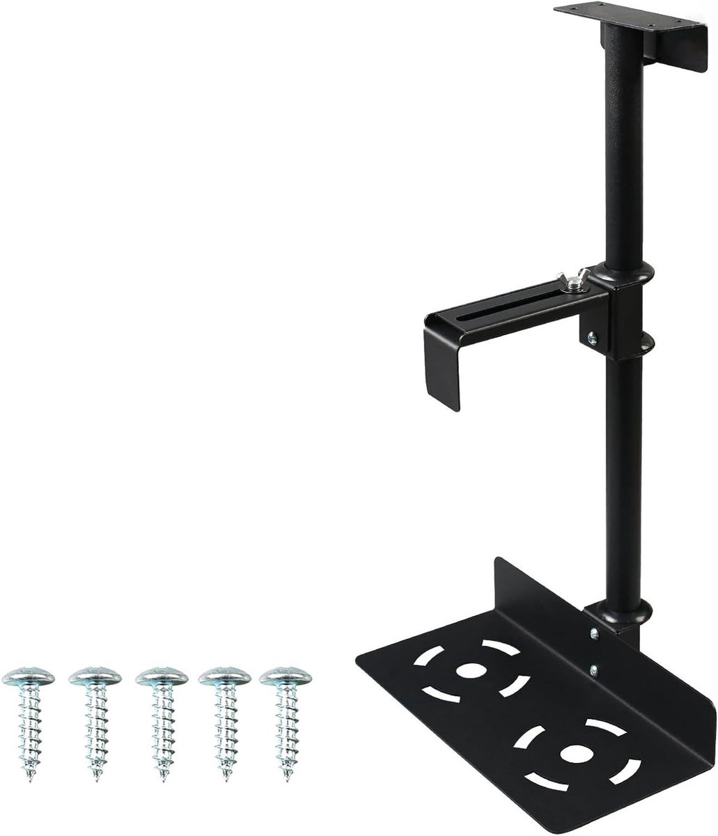 Onderbureau PC Houder, Computer Suspension en Wandmontage, Verstelbaar van 5-53 cm, Draagvermogen tot 35 kg, 360 Graden Rotatie, Geschikt voor de meeste PC's en Hosts