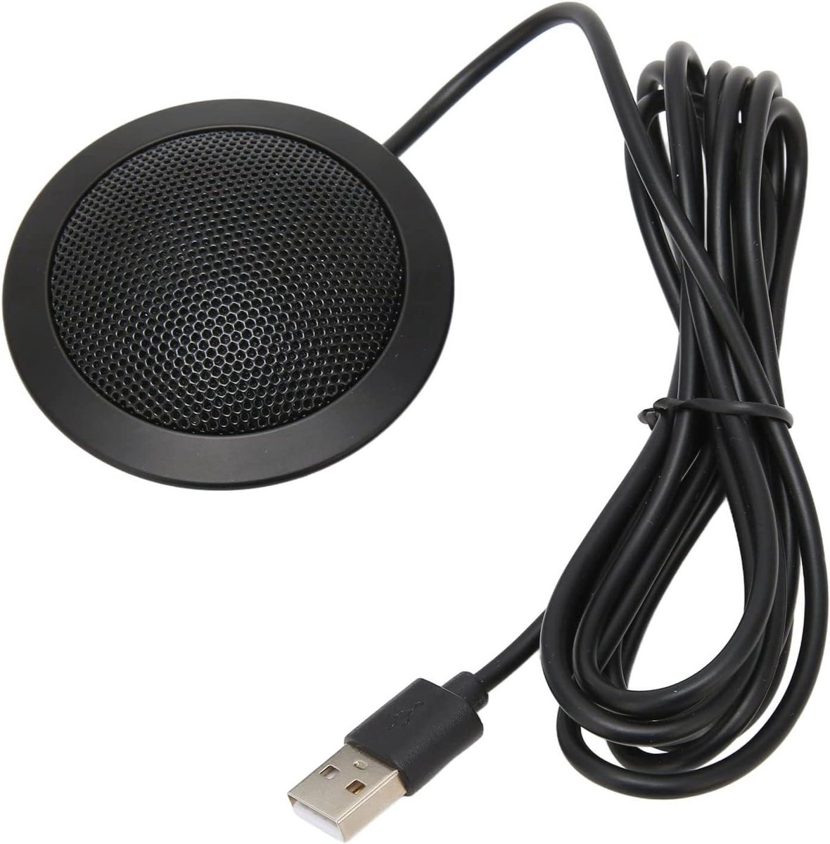 Conferentie Microfoon - Desktop Microfoon - Online Vergaderingen - 360 Graden Opname - 16 x 10 x 4 cm - Zwart