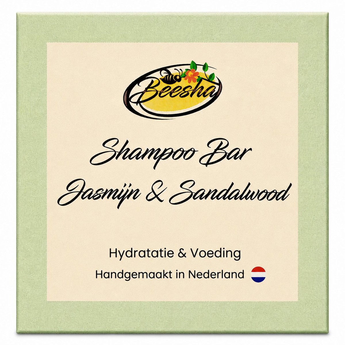 Beesha - Shampoo Bar Jasmin & Sandalwood - Vegan - Sulfaatvrij - Parabeenvrij - CG Proof