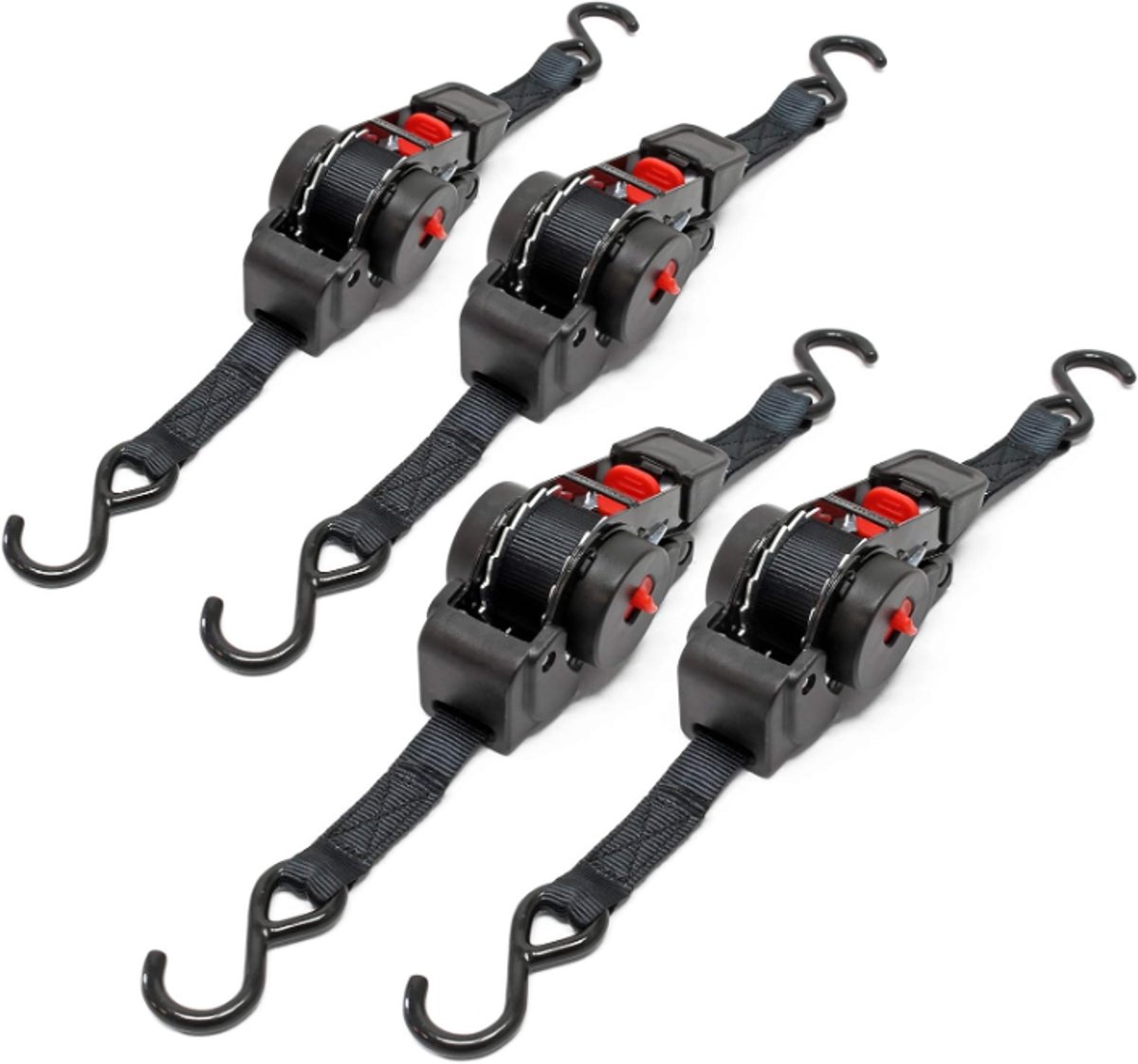 4x automatische spanband 100 daN trekkracht LGF 0,2m LGL 1,8m PES spanriem