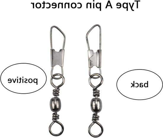 Vismaat Hoge Sterkte Visserijvat Swivel met Veiligheid Snap Connector Kit - Inclusief Interlock Snaps - Solid Barrel Swivel - Tackle voor Vissen - Maten 6 # 8 # 10 # 12 # 14 # (100 stuks) van Merkloos — afbeelding 4