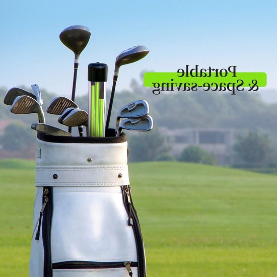 Dailygoody - Golf-uitlijnstokken - Set van 2 - Inklapbare uitlijnstaven 122 cm - Blauw - Golftraining - Voor putten en houding - Inclusief opbergkoker van Merkloos — afbeelding 3