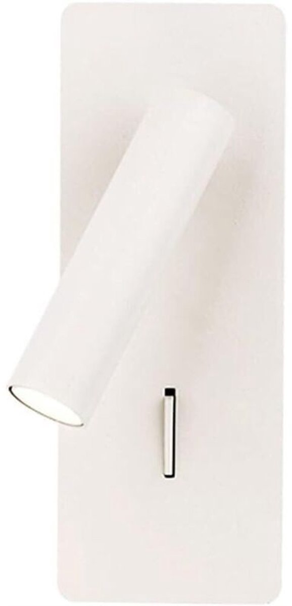 Een minimalistische, moderne witte LED-nachtlamp; een creatieve slaapkamerlamp; een aanpasbare, uitschuifbare technische leeslamp.