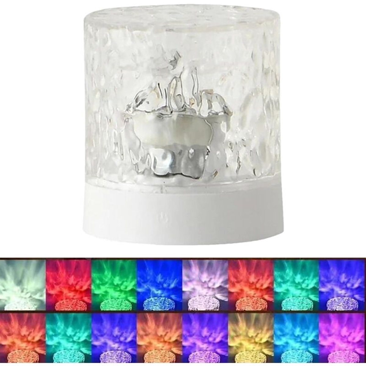 Waterrimpelprojectielamp, waterrimpelprojectielamp - sfeerverlichting geschikt voor waterrimpels, 16-kleurige waterrimpellamp, romantische sfeerverlichting