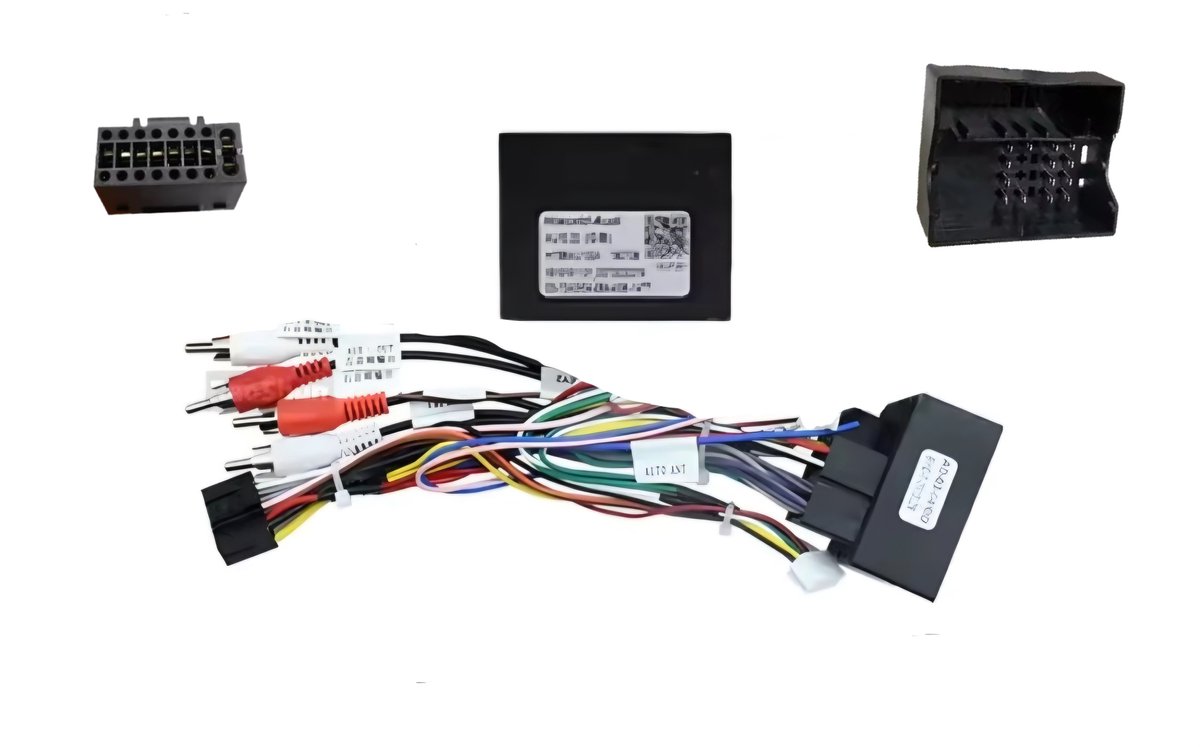 Iso kabelset met canbus decoder voor Carplay en autoradio | Geschikt voor o.a. Audi A3 A4 A6 TT S4 S3 S6 | Quadlock kabel stekker connector aansluiting verloopstekker | 1999 2000 2001 2002 2003 2004 2005 2006 2007 2008 2009 2010 2011 2012 2013 | MK2
