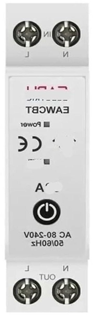 Intelligente Stroomonderbreker - Veiligheidsschakelaar Slim - Energie Bewaken - Afstandsbediening & Timer - 63 A - Wit