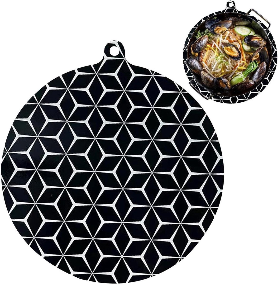 Kookplaatbescherming Inductie - Beschermmat Siliconen - Keuken Beschermen - Hittebestendig Materiaal - 24 x 22 cm - Uniek