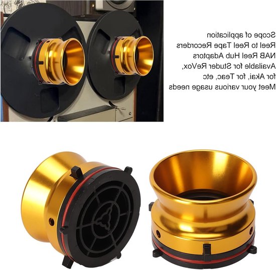 1 Paar Hub Adapters voor Studer ReVox, Akai en Teac - Aluminium 10 inch Reel to Reel Tape Opener voor Audio Enthousiasten en Professionele Geluidsbewerking — afbeelding 5