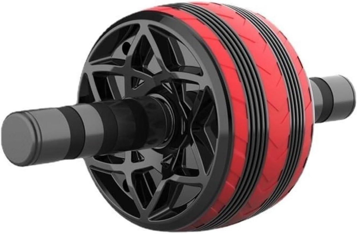 Buikspiertrainer Wiel - Core Trainer - Thuisfitness Kracht - Automatische Stuiter - 1000 Gram - Zwart Groen Rood Geel