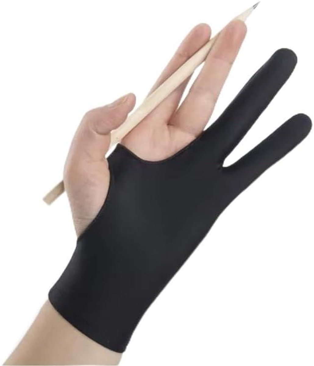 Tekenhandschoen - Tablet handschoen - Digitaal Tekenen - Anti-touch ontwerp - Unisex - Zwart