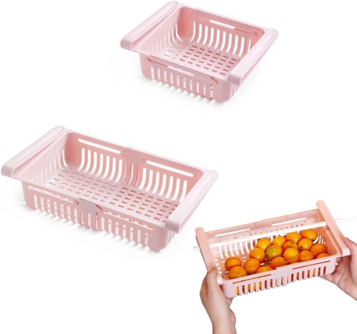 Multifunctionele Koelkastlade Organizer met Uittrekbare Opbergbak voor Bakbenodigdheden en Voedselopslag in Huis
