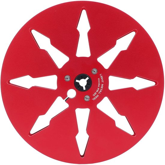 Lege Tapespoel - Spoel voor Tape Machine - Muziek Opnemen - Aluminiumlegering Constructie - 7 inch - Rood — afbeelding 3
