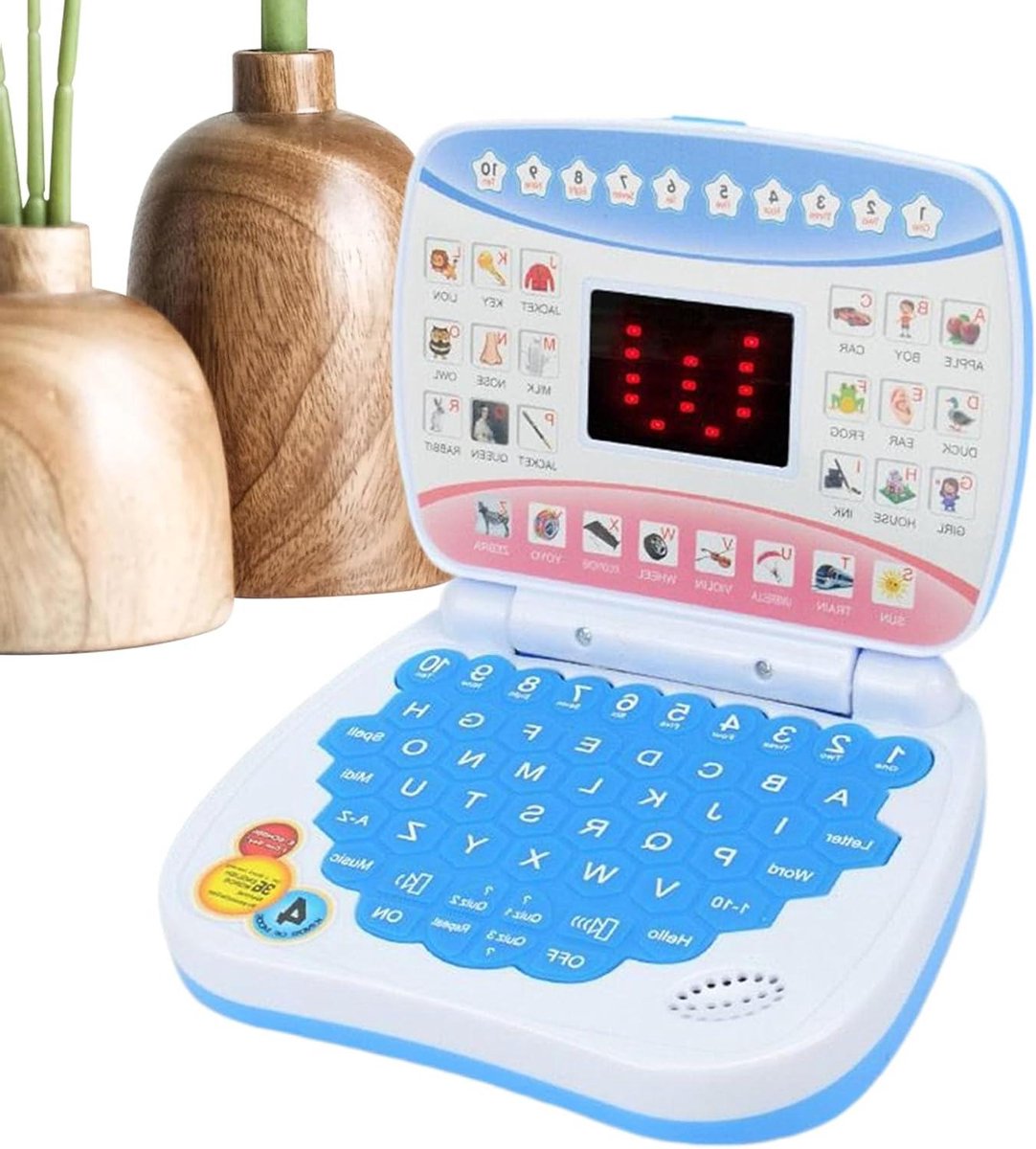 Kinderlaptop Educatief - Leersysteem Kind - Vroeg Leren - Muziek en Liedjes - 162 x 132 cm - Blauw